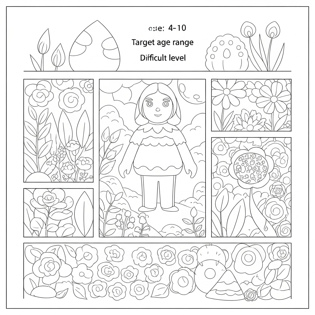 mindfulness flowers coloring page