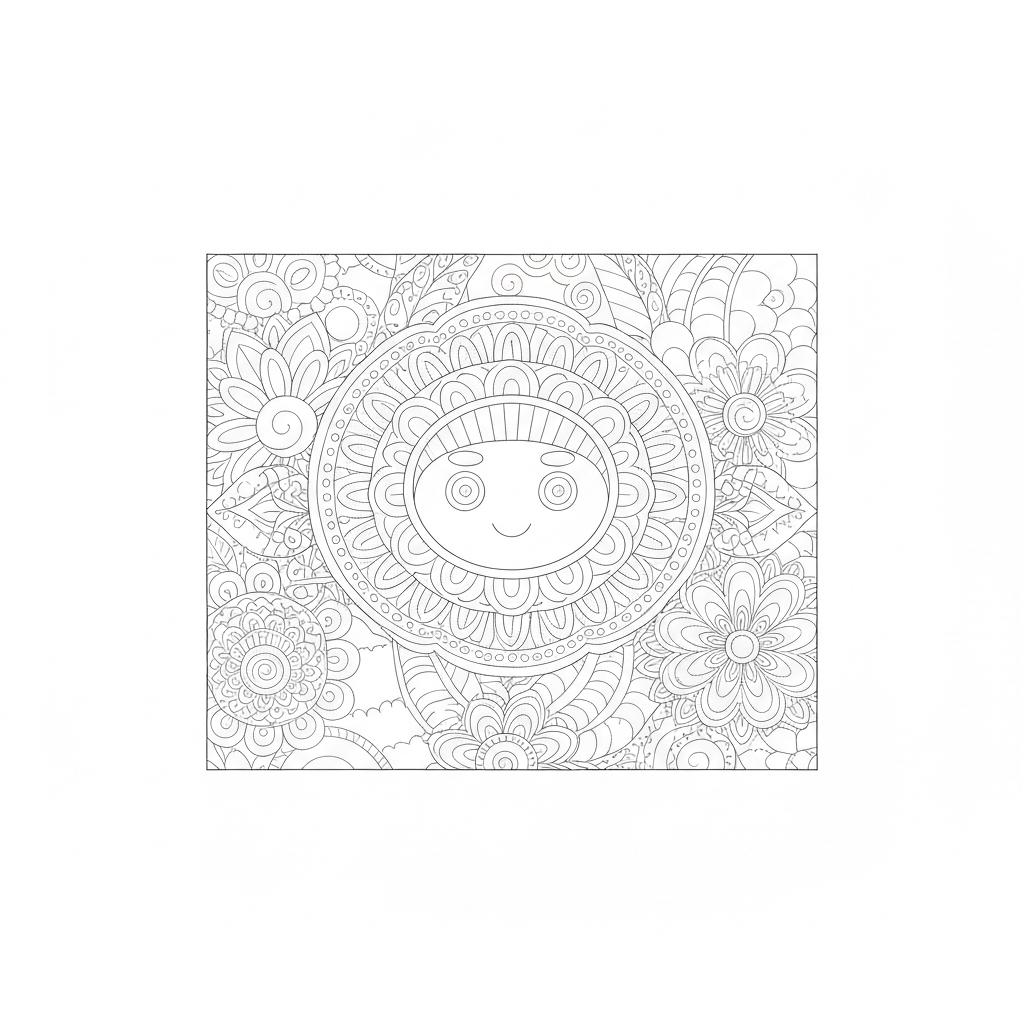 mindfulness mandala coloring page