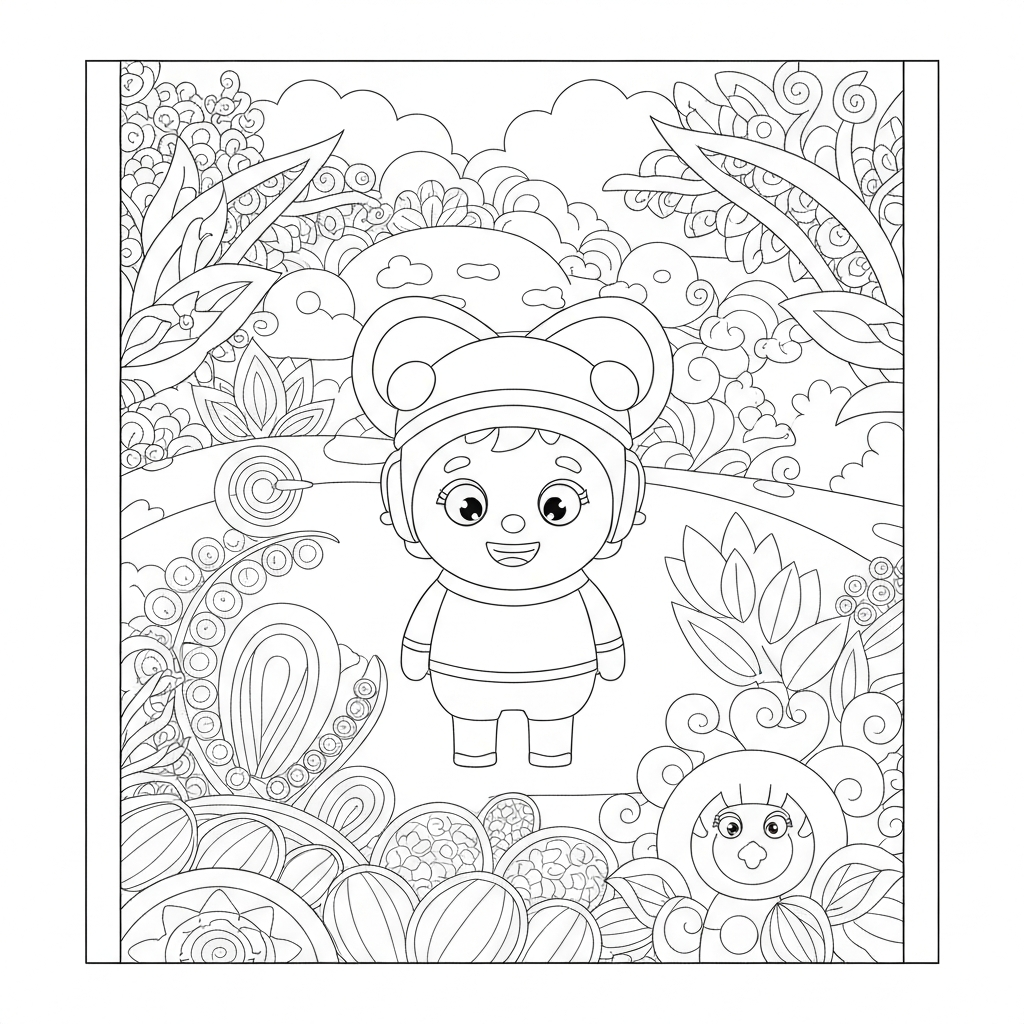 mindfulness pattern coloring page