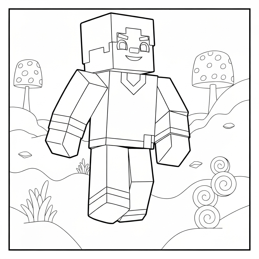 minecraft movie baby coloring page