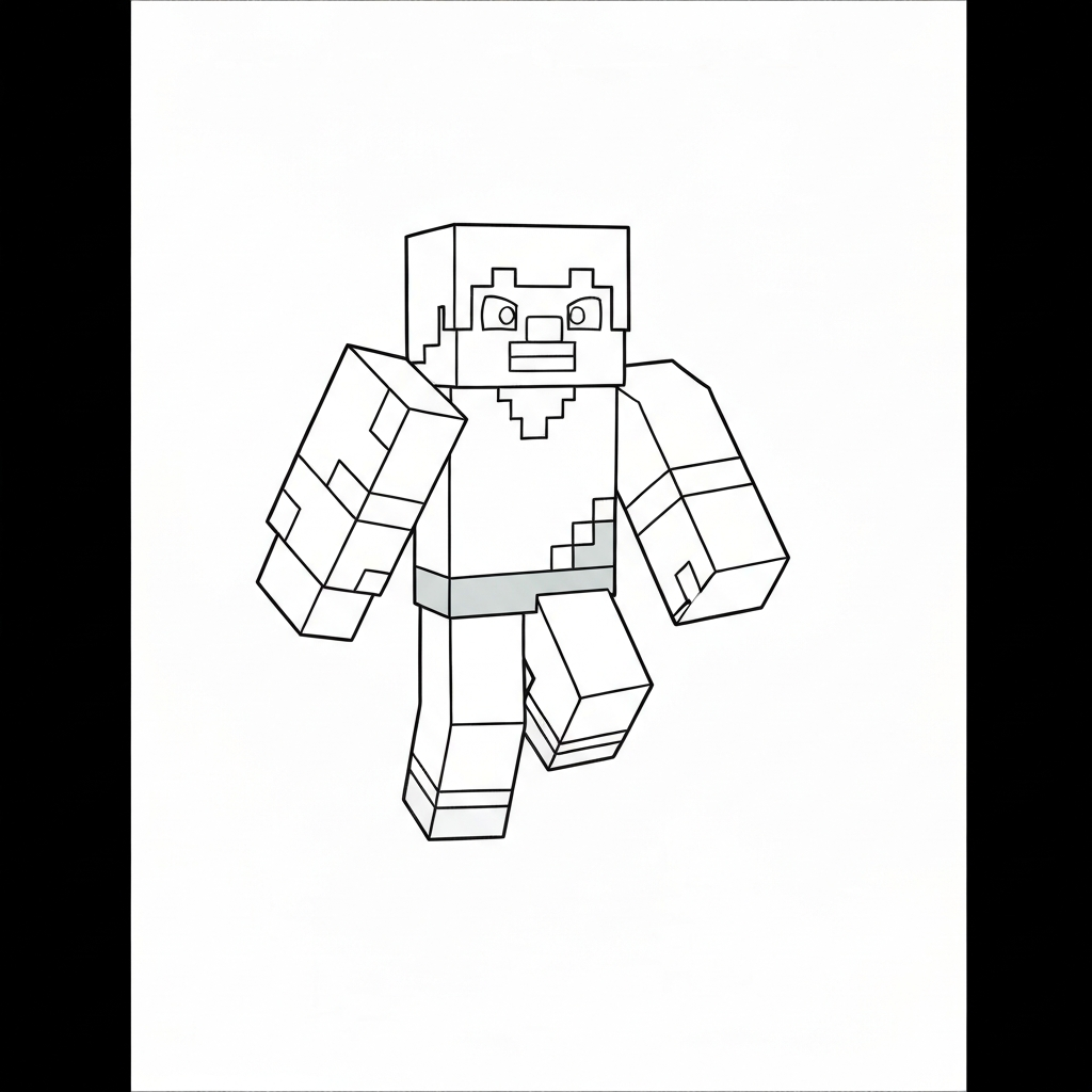 minecraft steve mandala boyama sayfası