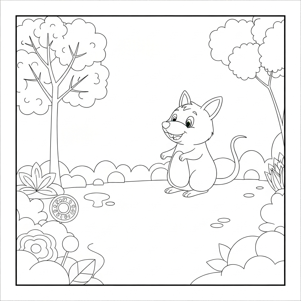 mini mouse cartoon coloring page