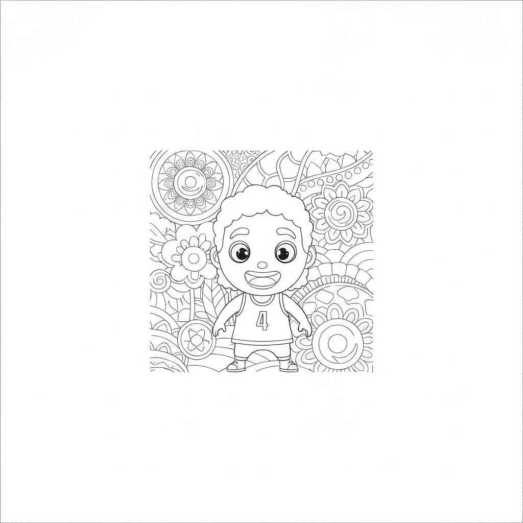 nba mandala coloring page