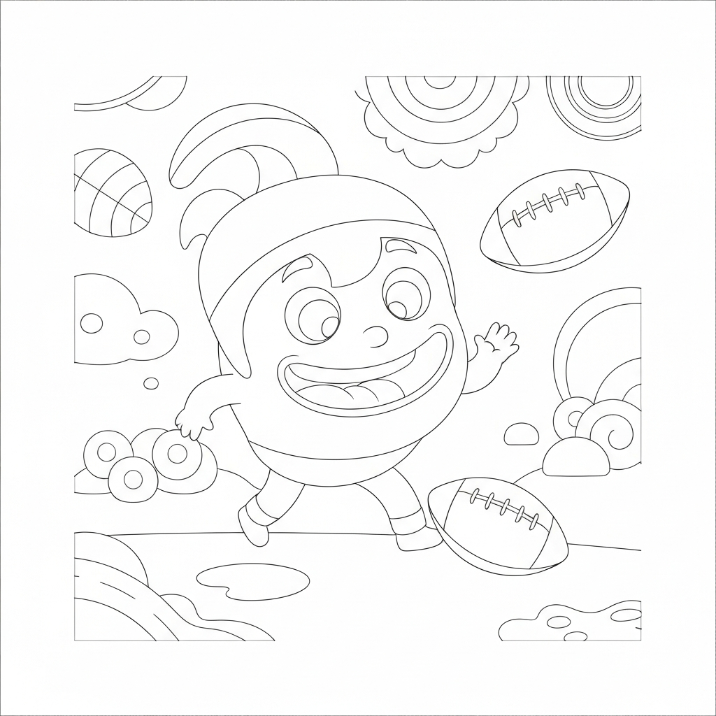 nfl football pattern coloring page