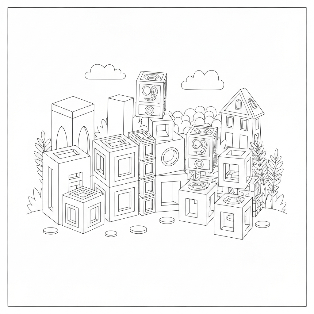 number block educational coloring page