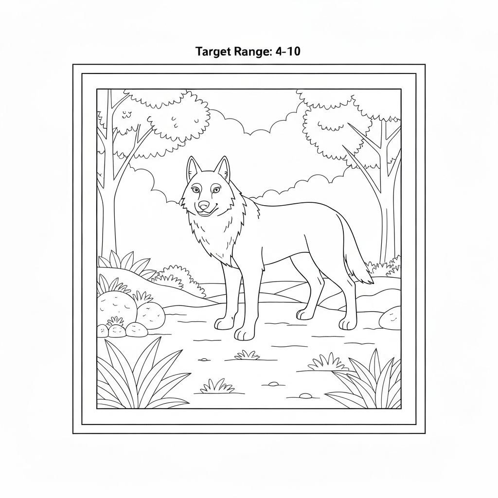 of wolves educational coloring page