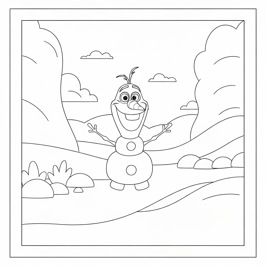 Olaf Action-Malvorlage