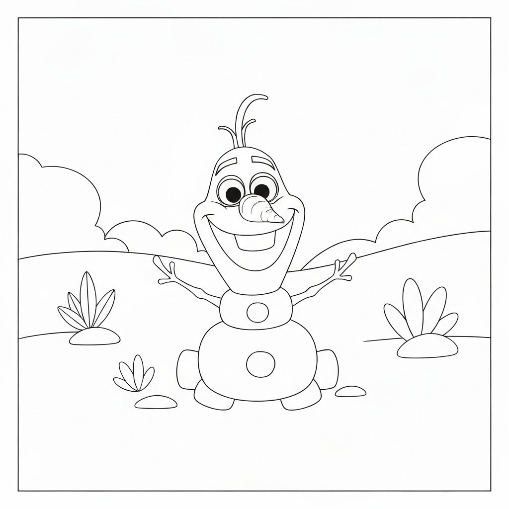 Olaf Baby-Malvorlage
