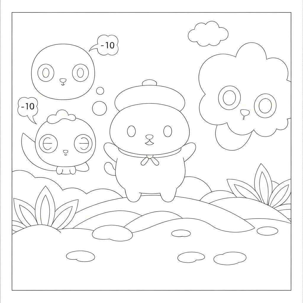 pompompurin decorative coloring page