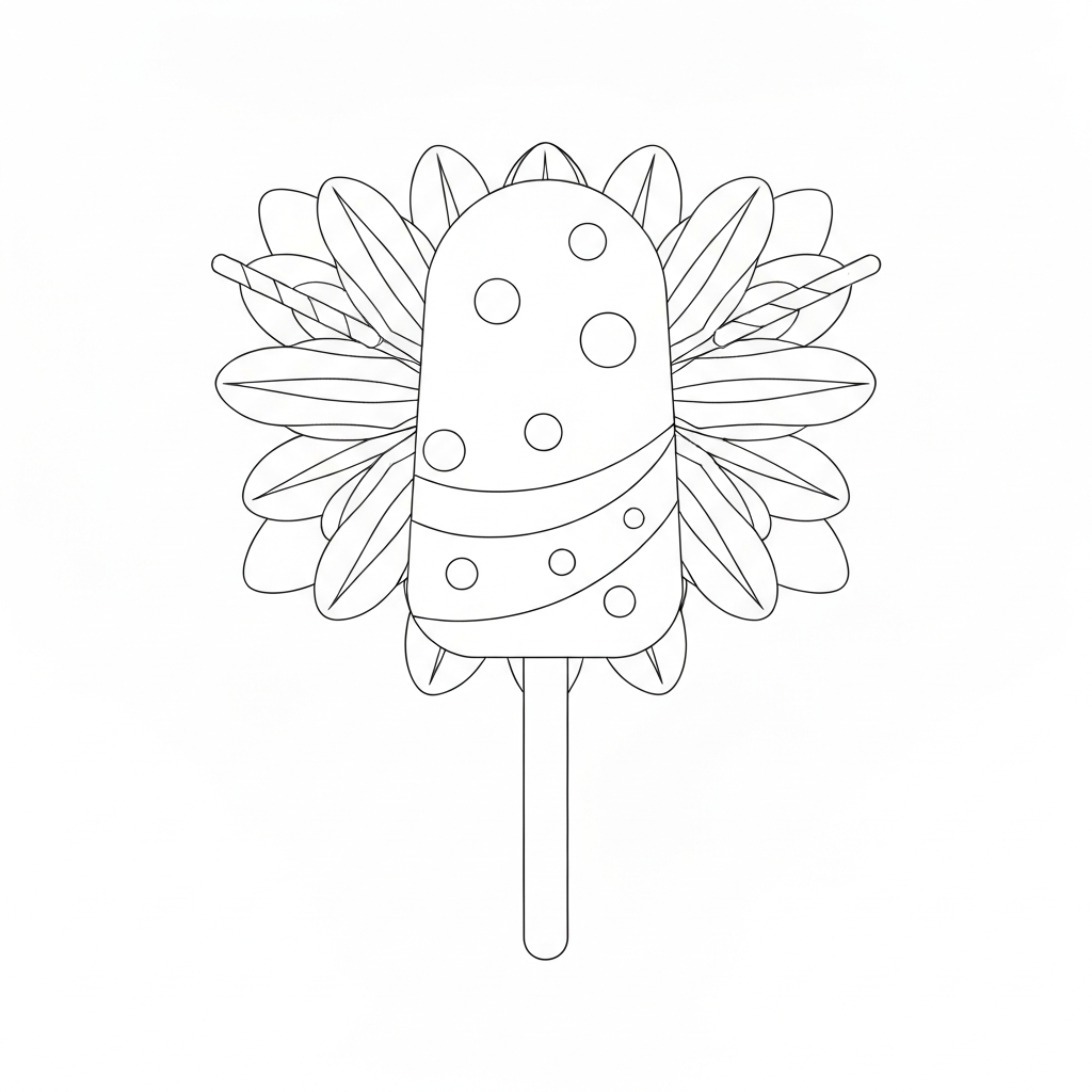 popsicle mandala coloring page