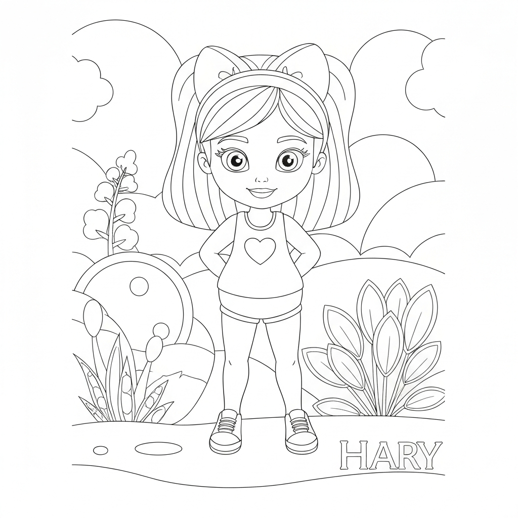 printing barbie baby coloring page