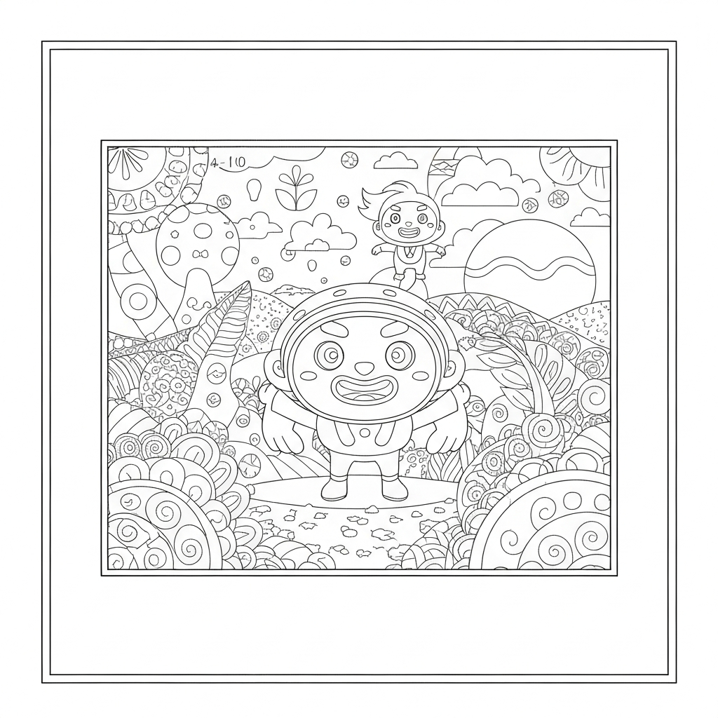 shapes abstract coloring page