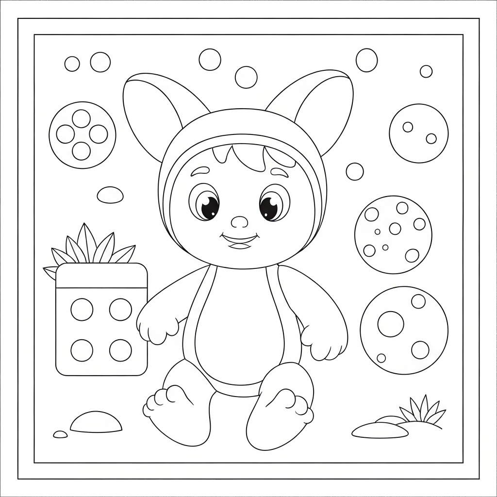 shapes baby coloring page