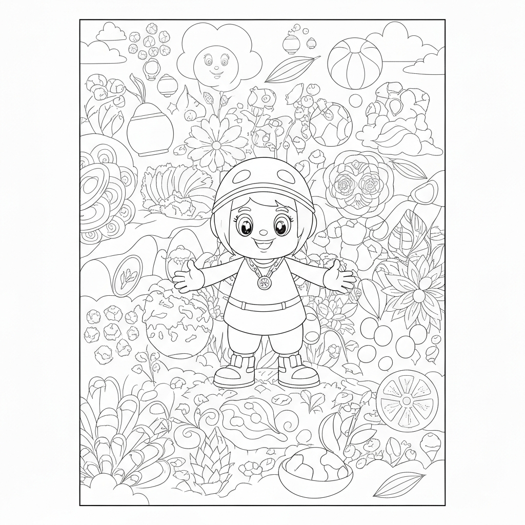 shapes detailed coloring page