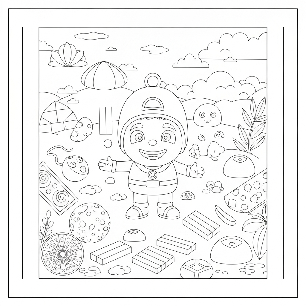 shapes easy coloring page