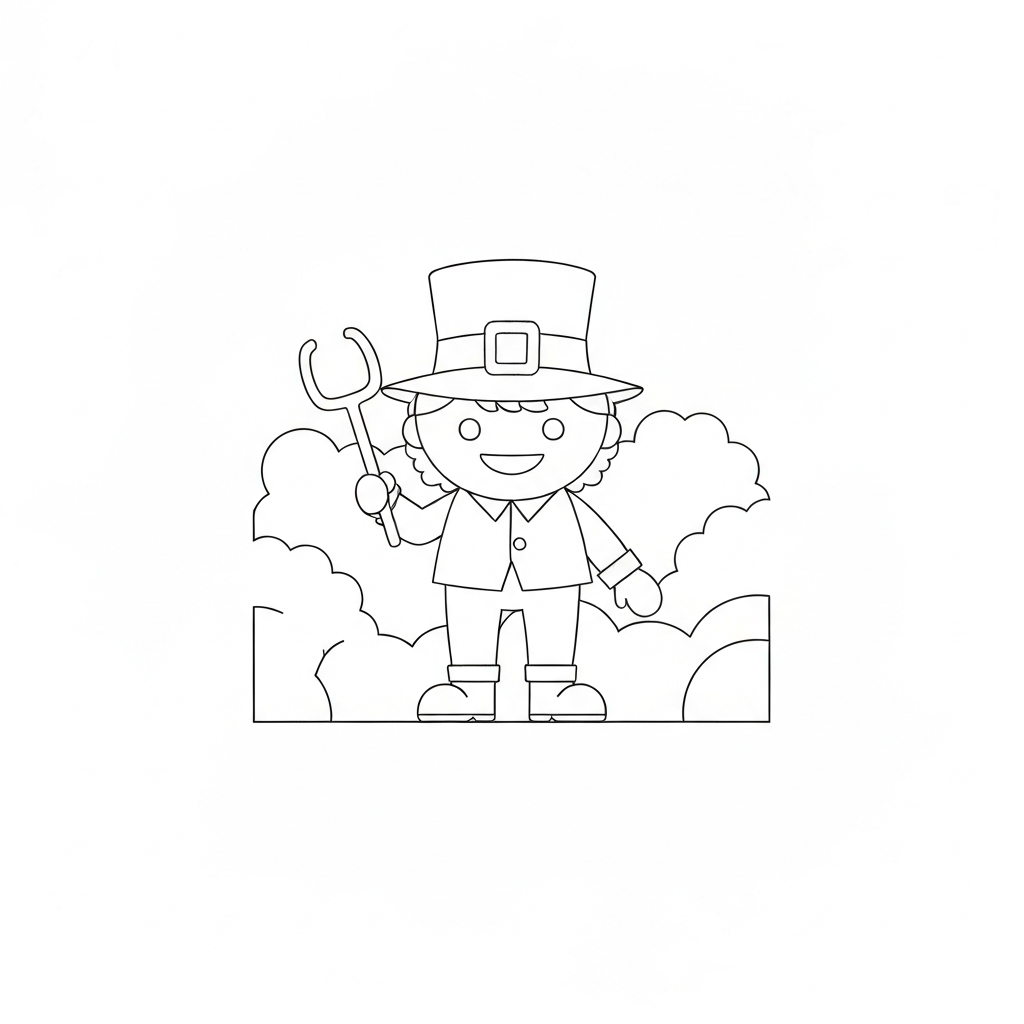 st patrick abstract coloring page