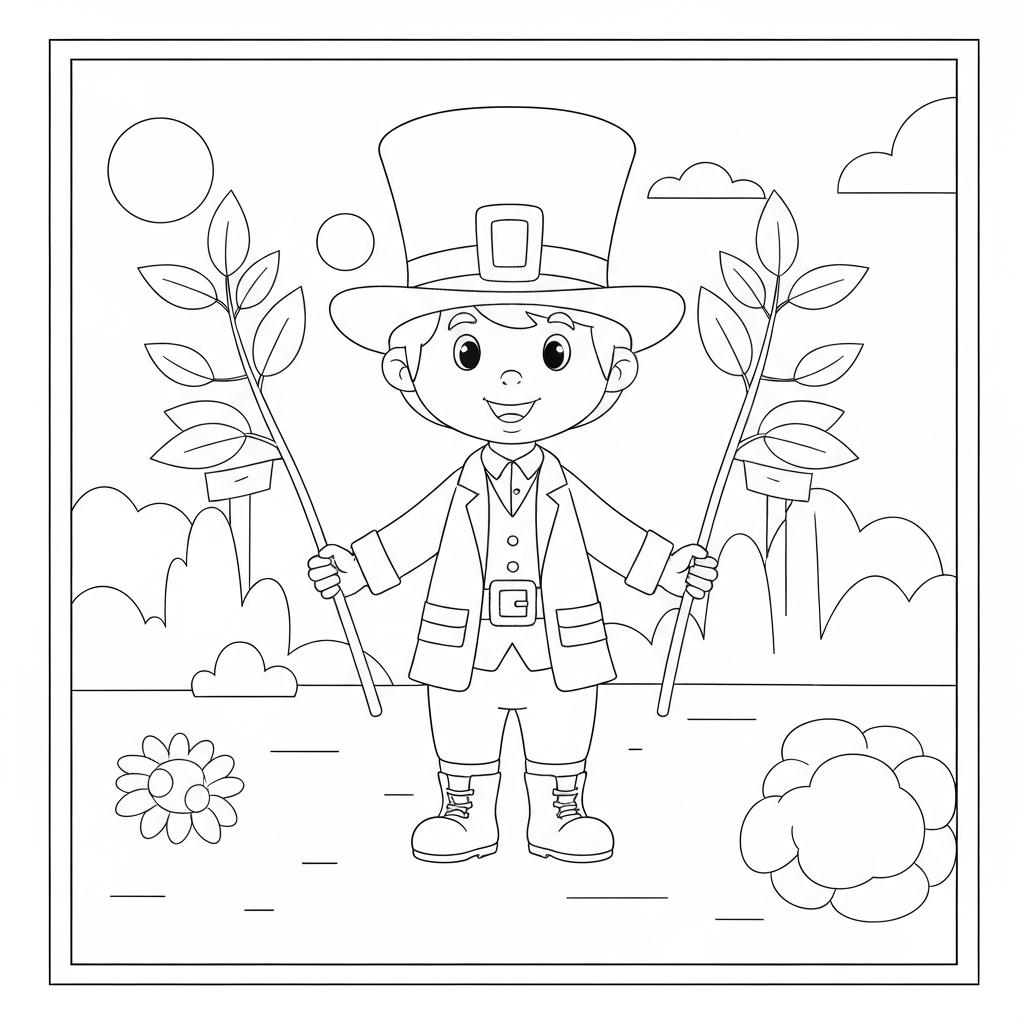 st patrick baby coloring page