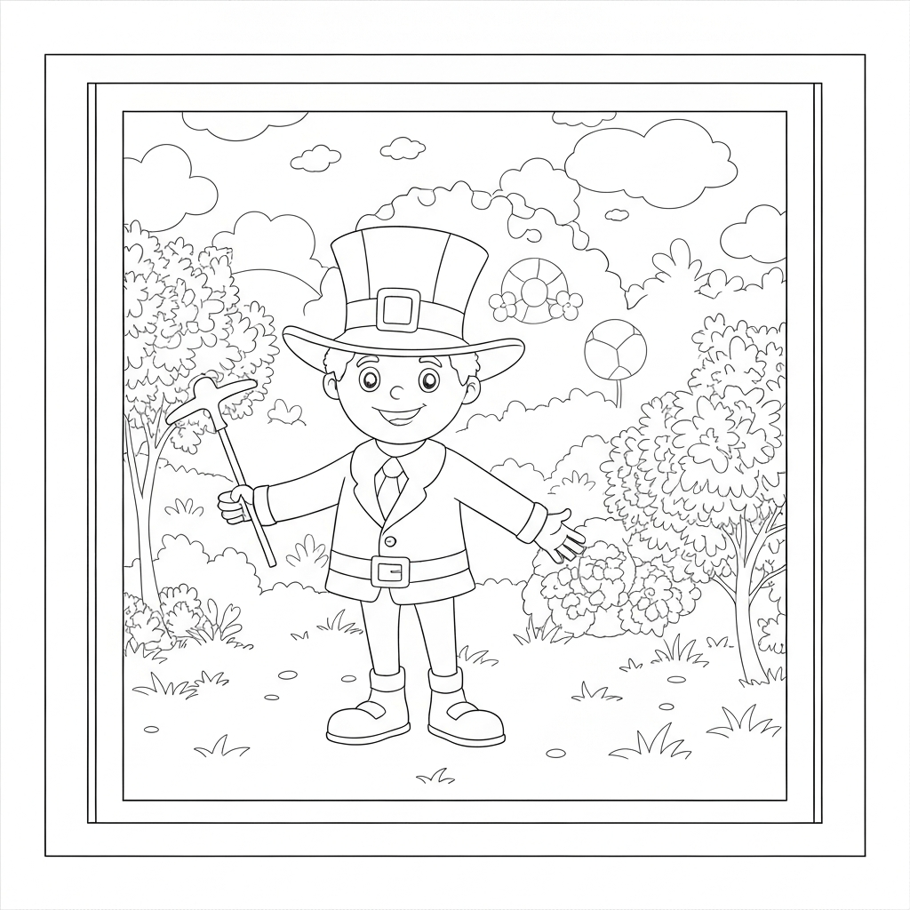 st patrick cartoon coloring page