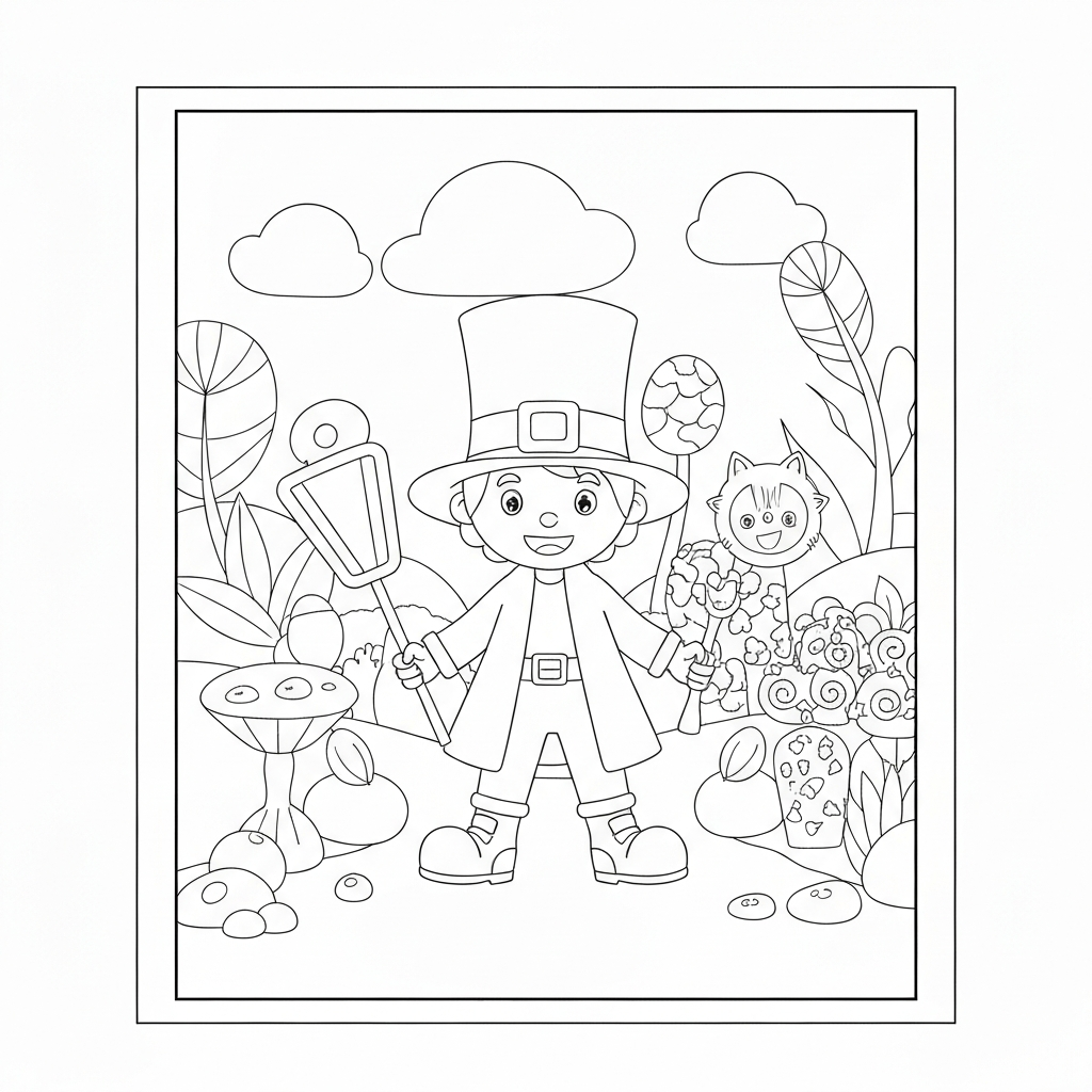 st patrick educational coloring page