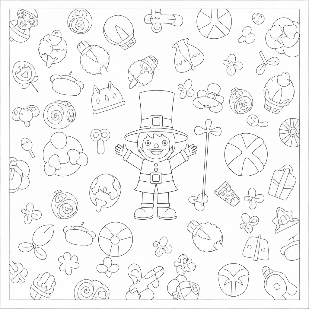 st patrick pattern coloring page
