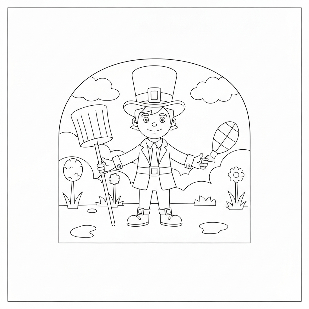 st patrick portrait coloring page