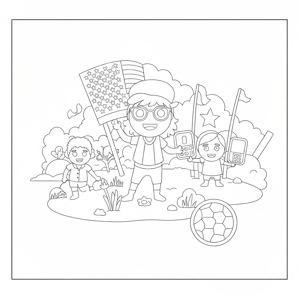 usa detailed coloring page
