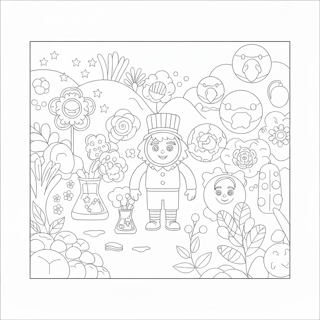 usa flowers coloring page