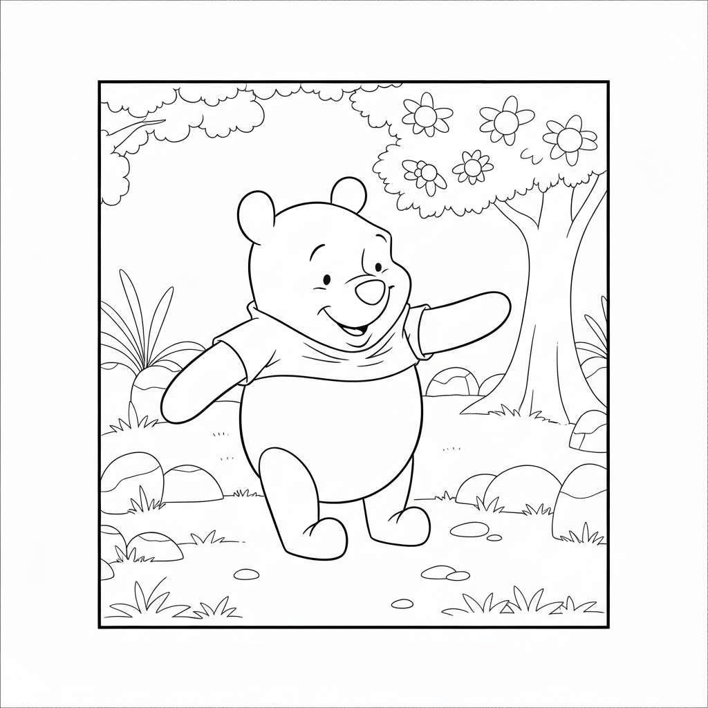 winnie the pooh karakterleri portre boyama sayfası