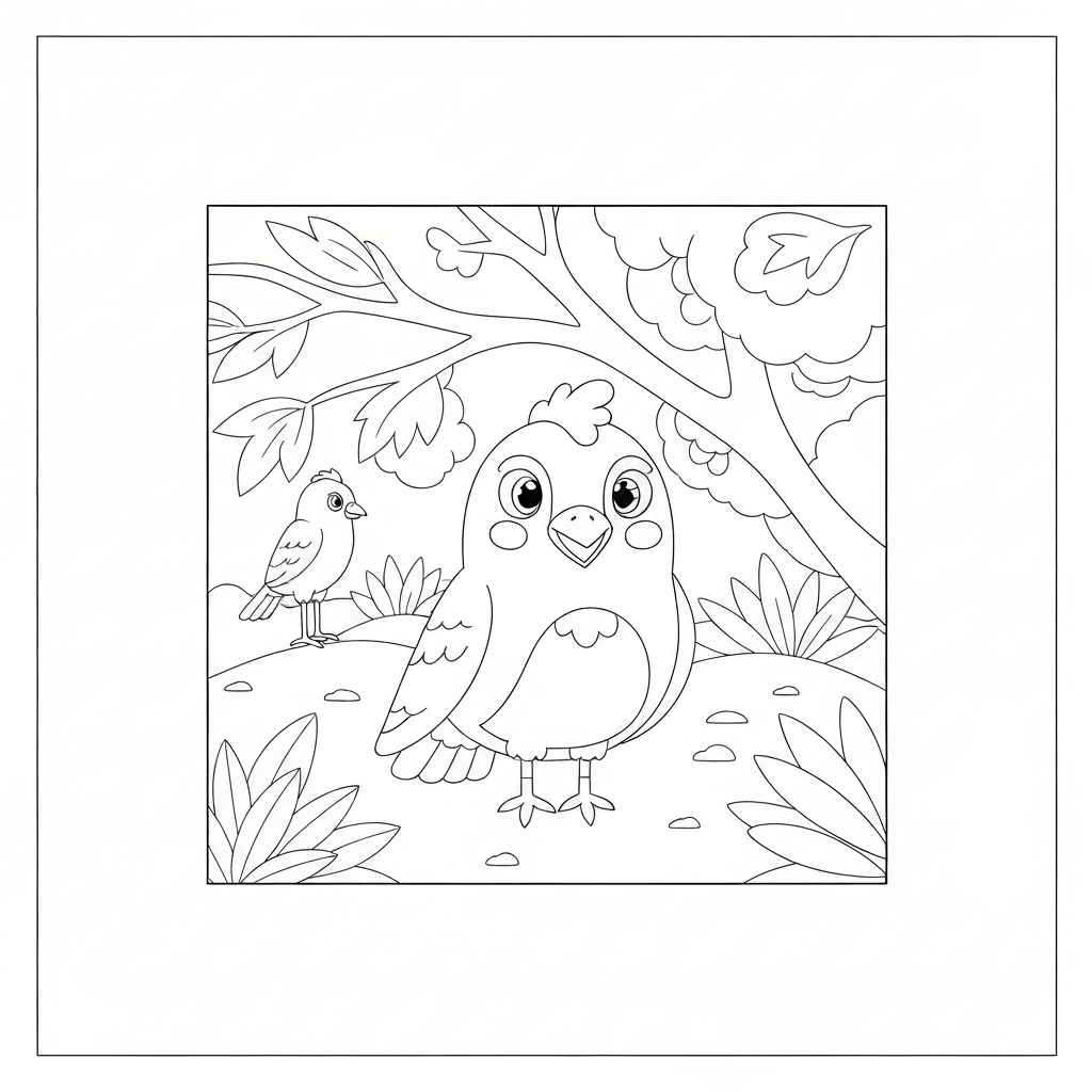 página de livro de colorir de pássaros educativa página de colorir