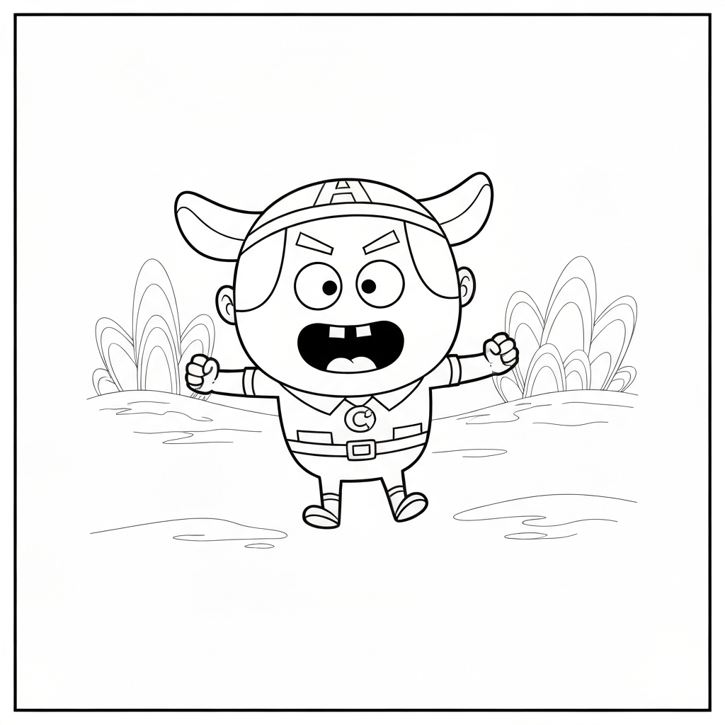 captain underpants abstract coloring page