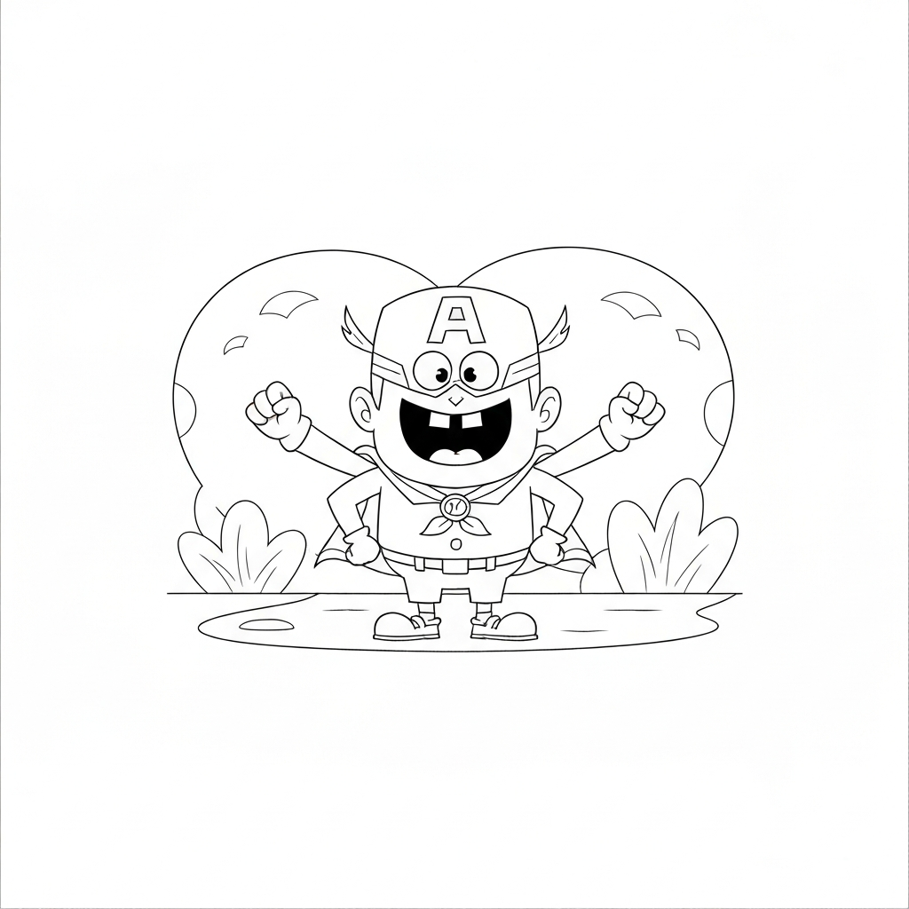 captain underpants cartoon coloring page