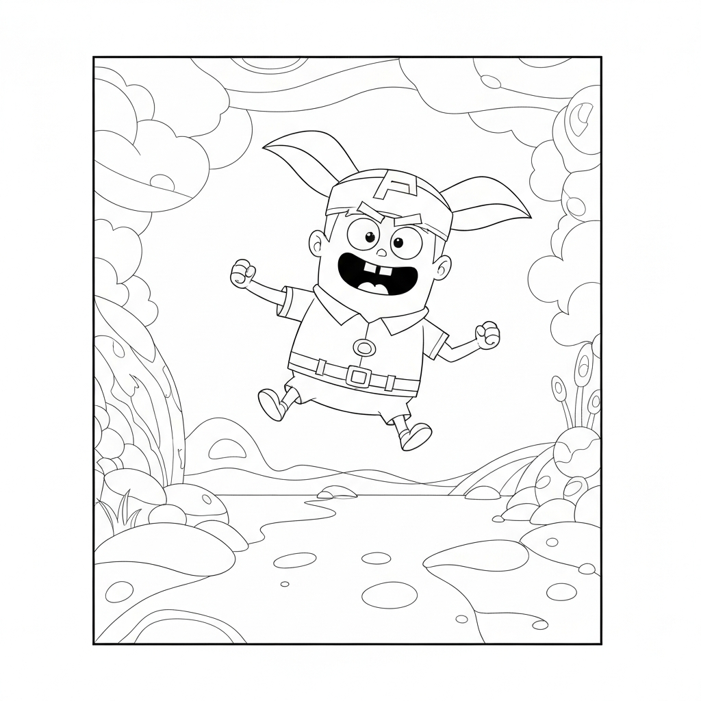 captain underpants decorative coloring page