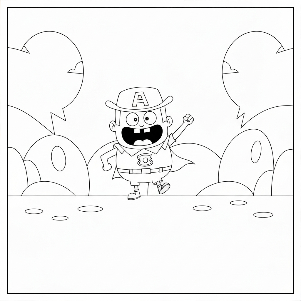 captain underpants easy coloring page