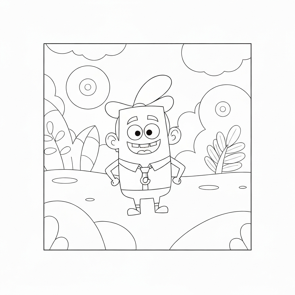 captain underpants flowers coloring page