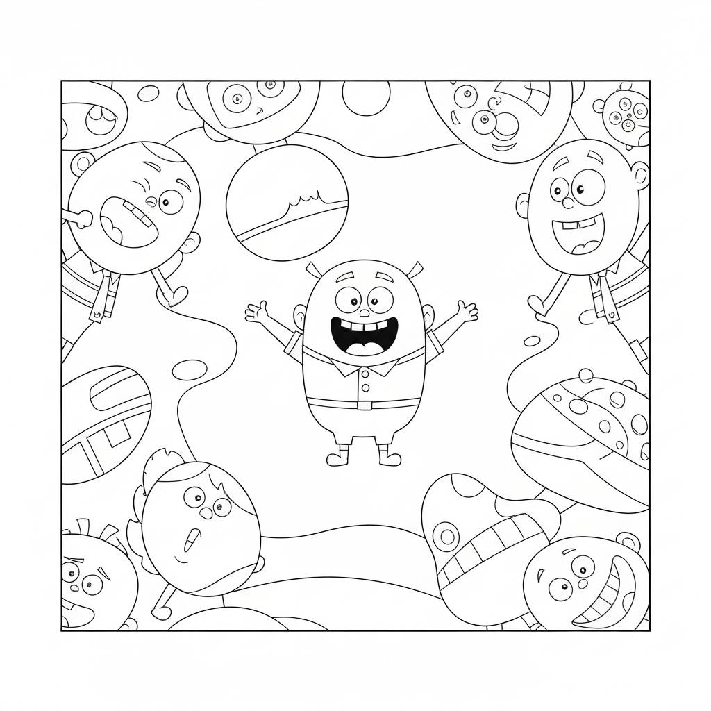 captain underpants pattern coloring page
