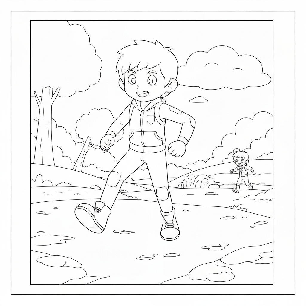 chase easy coloring page