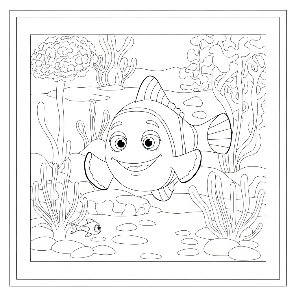 nemo pattern coloring page