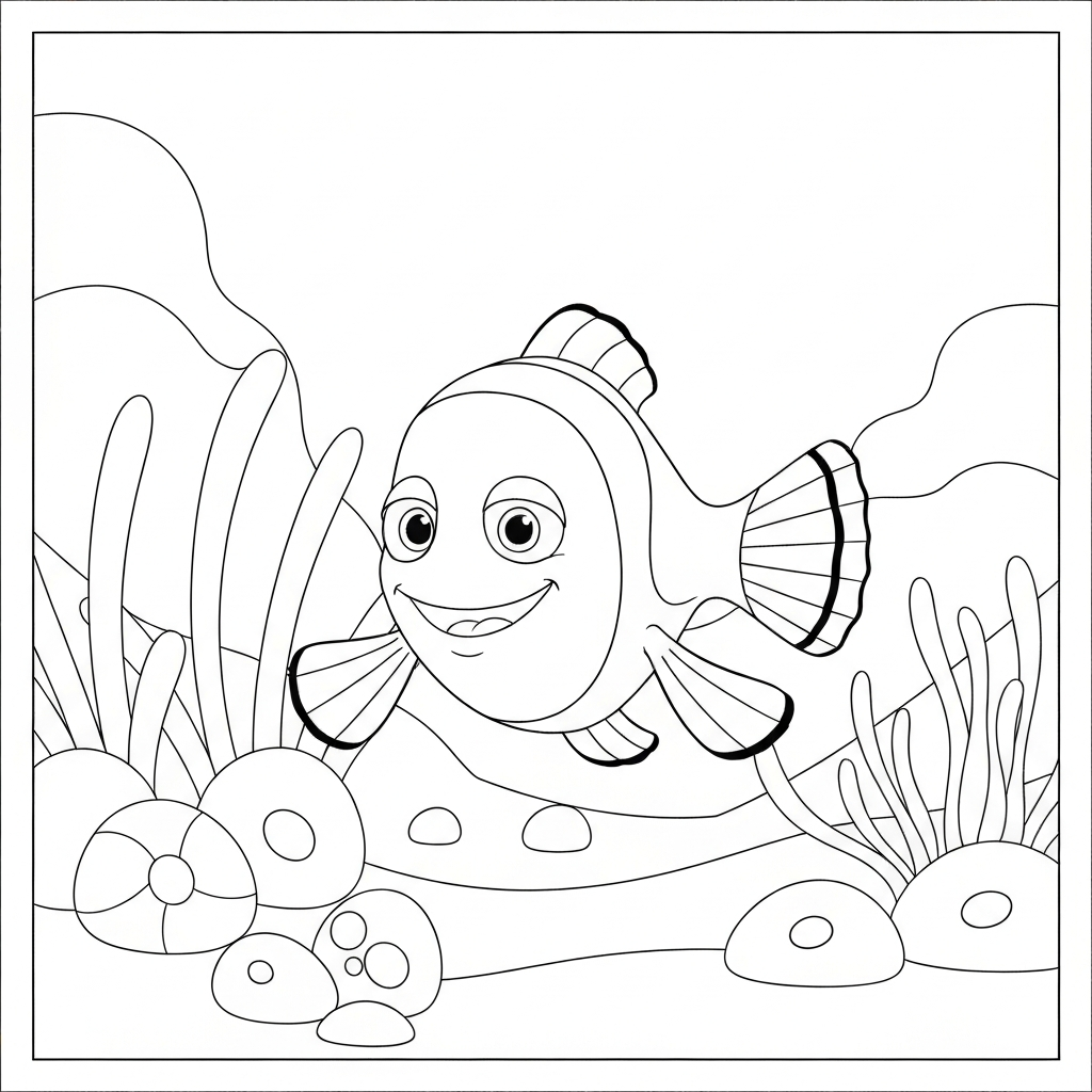 nemo portrait coloring page