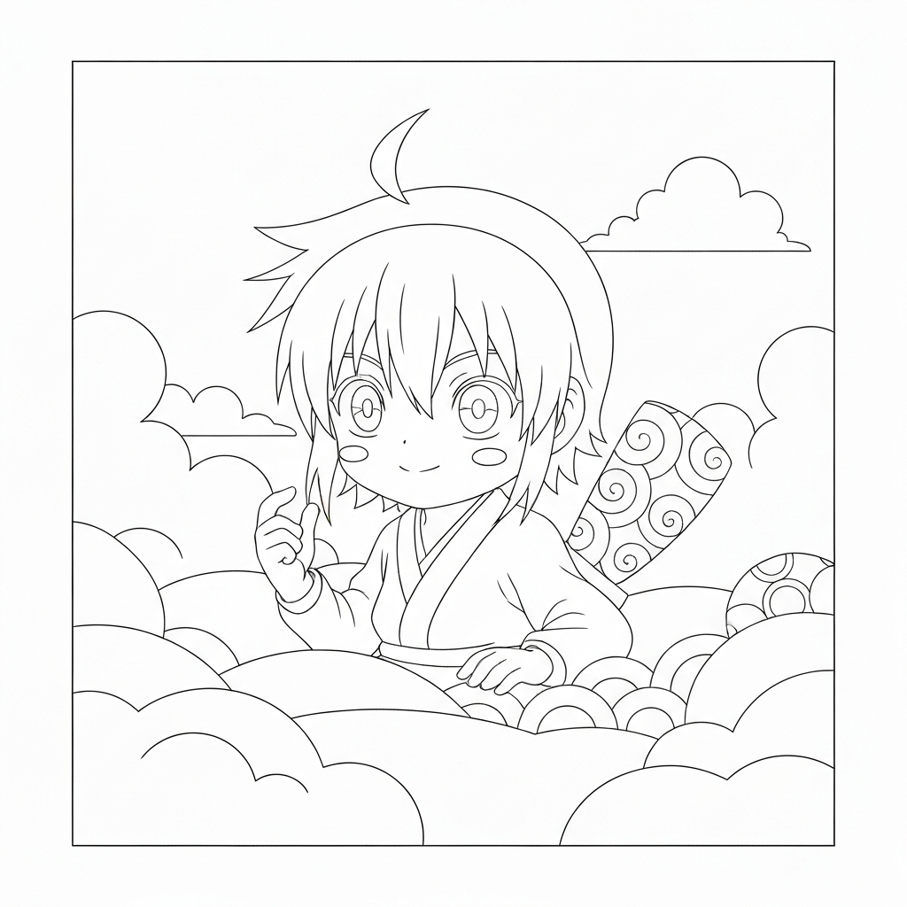 nezuko mandala coloring page