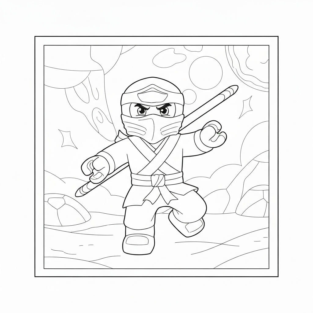 ninjago printable baby coloring page