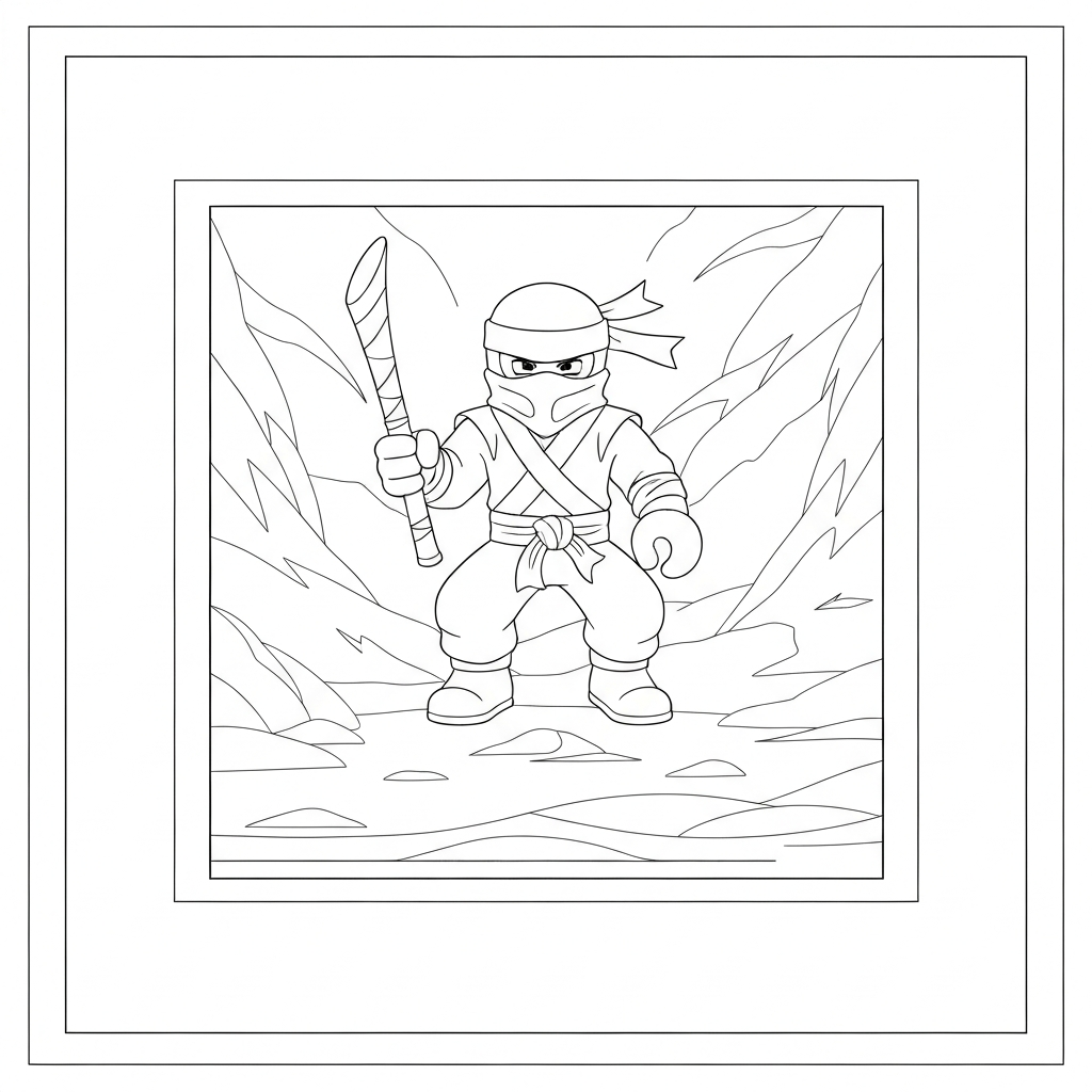 ninjago printable decorative coloring page