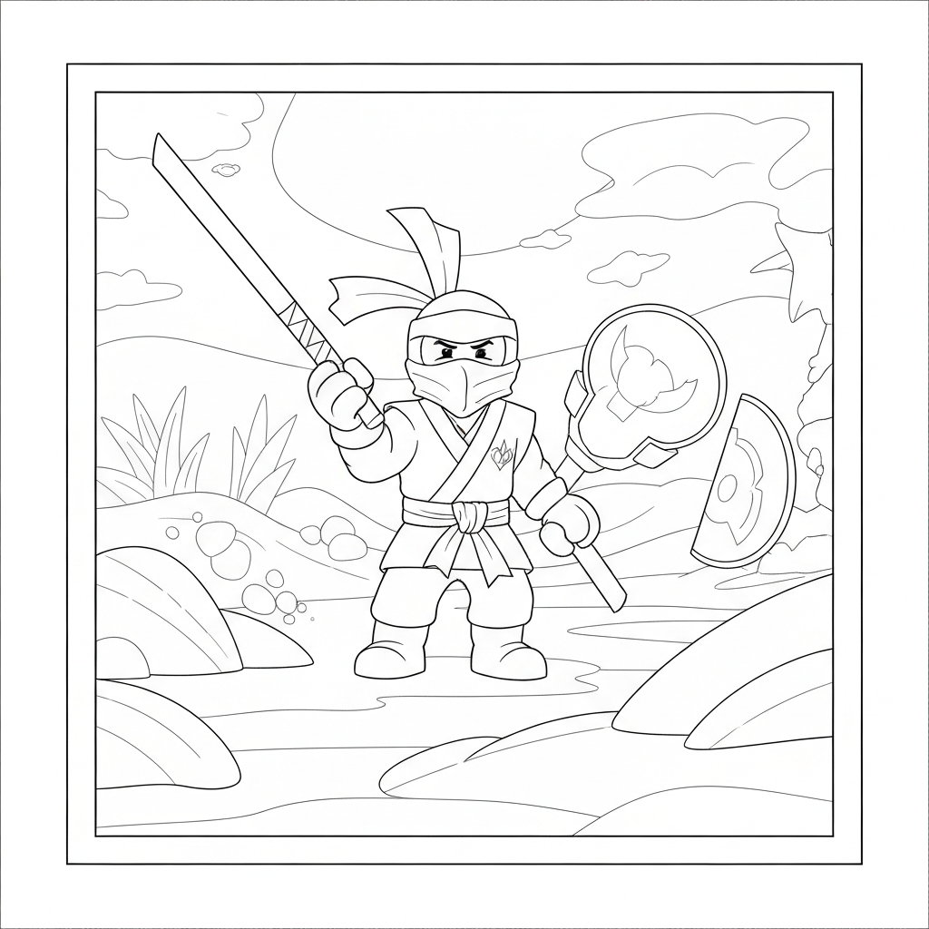 ninjago printable educational coloring page