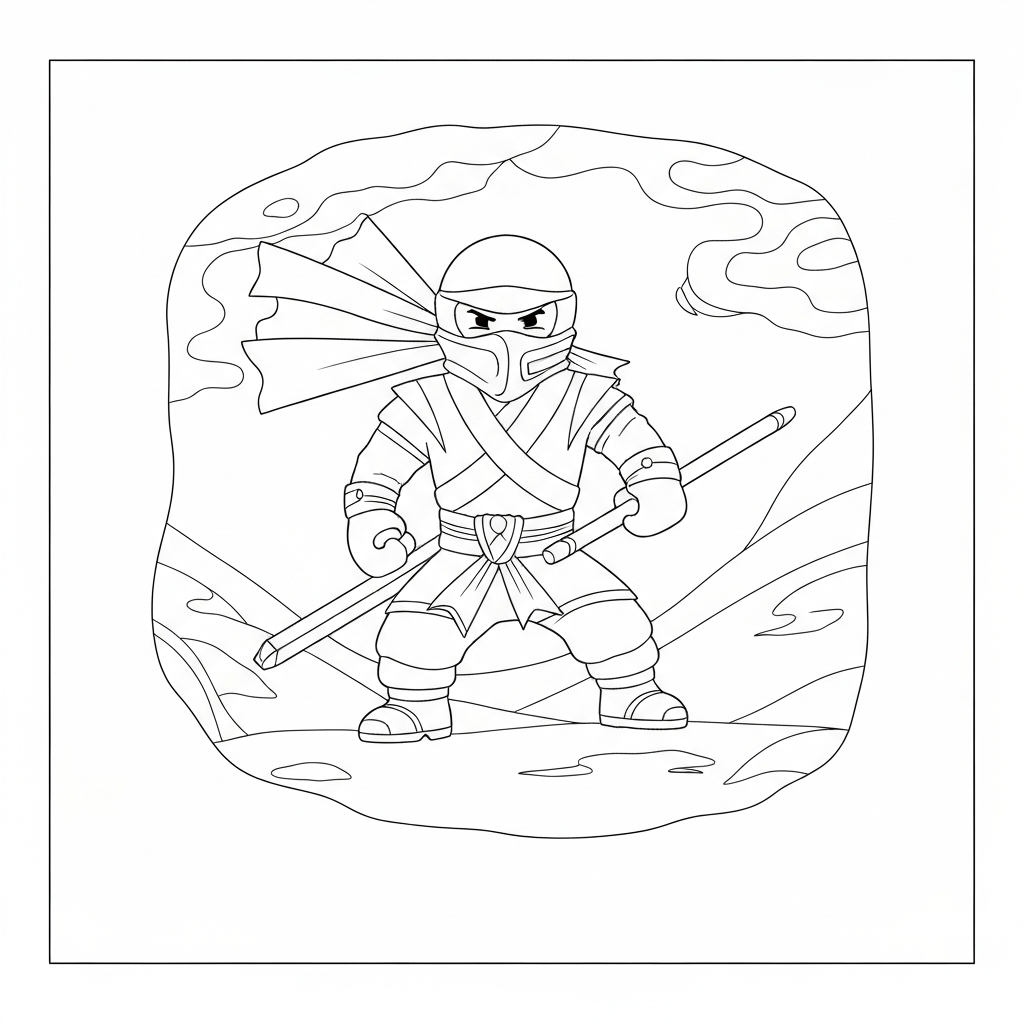 ninjago printable mandala coloring page