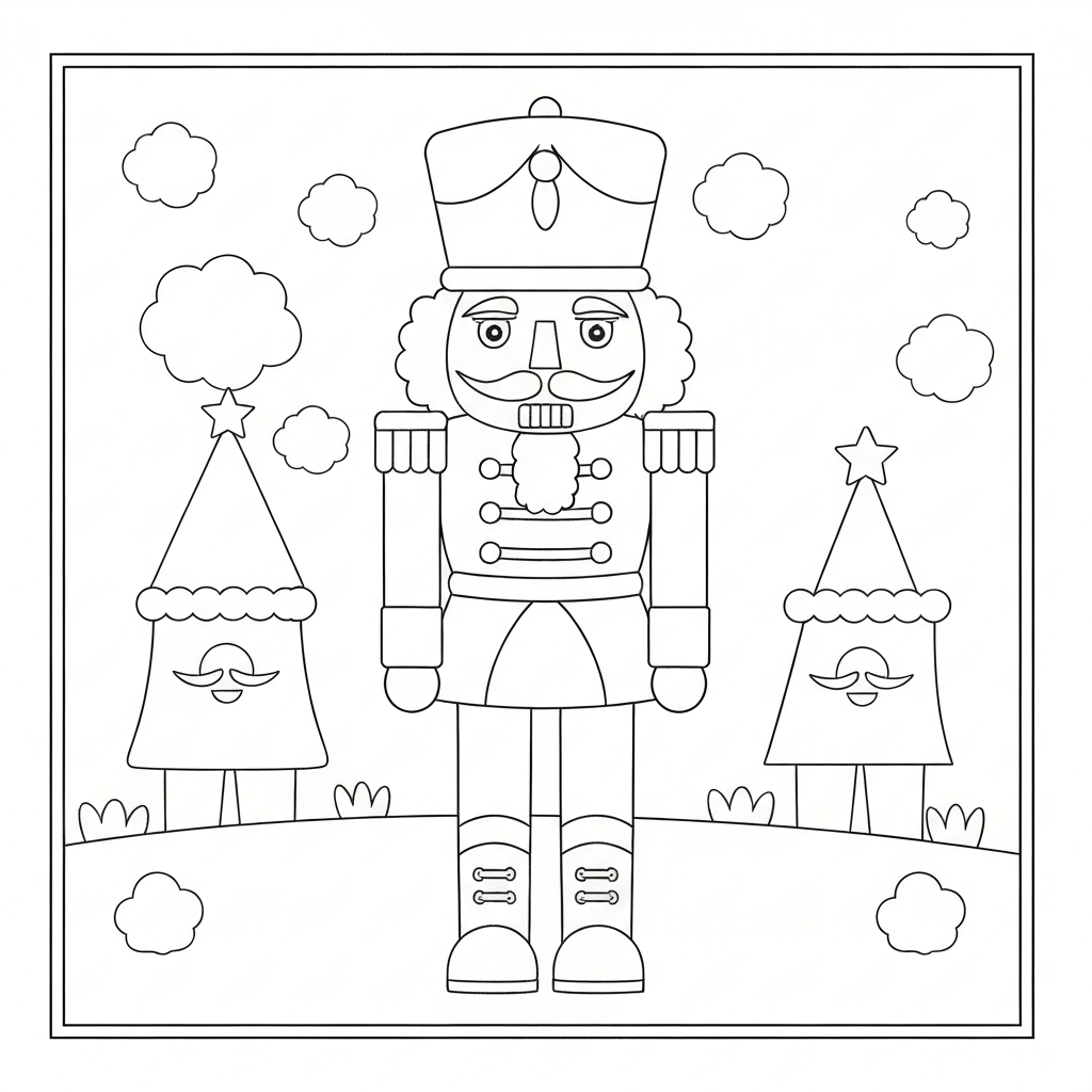nutcracker cartoon coloring page