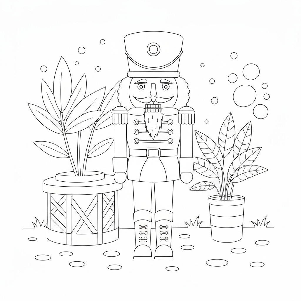 nutcracker cute coloring page
