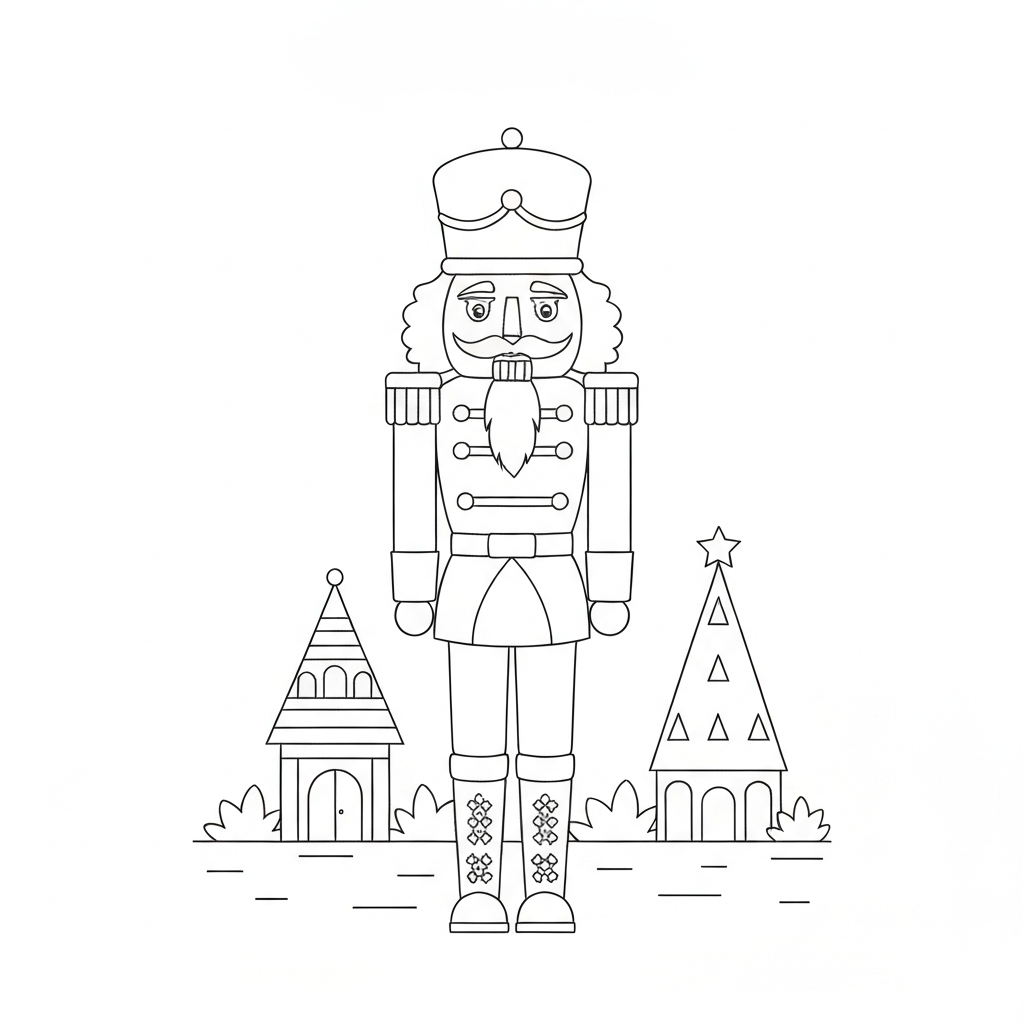 nutcracker detailed coloring page