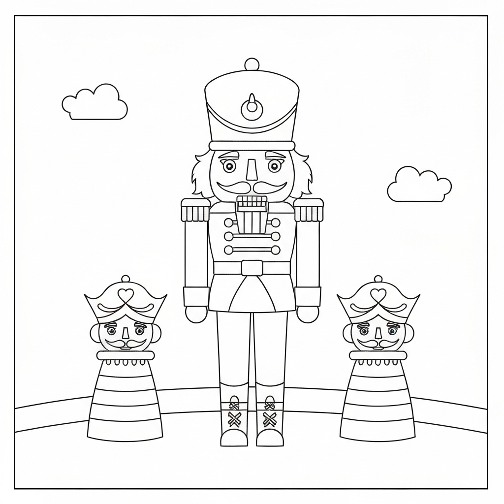 nutcracker easy coloring page
