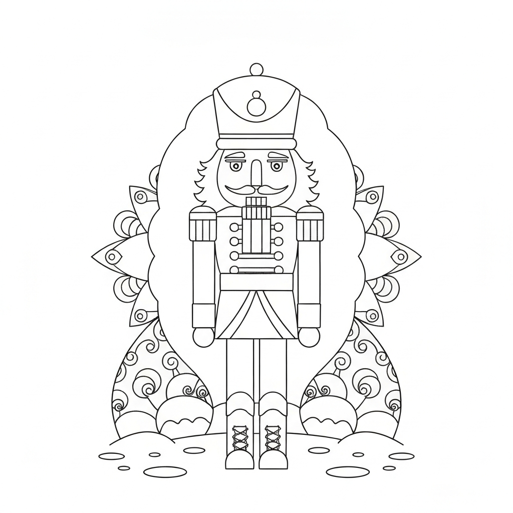 nutcracker mandala coloring page