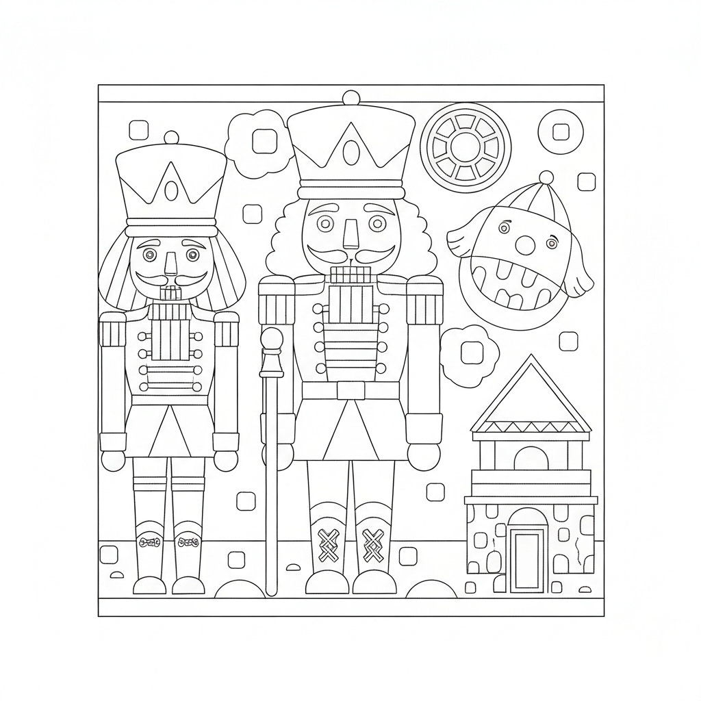 nutcracker pattern coloring page