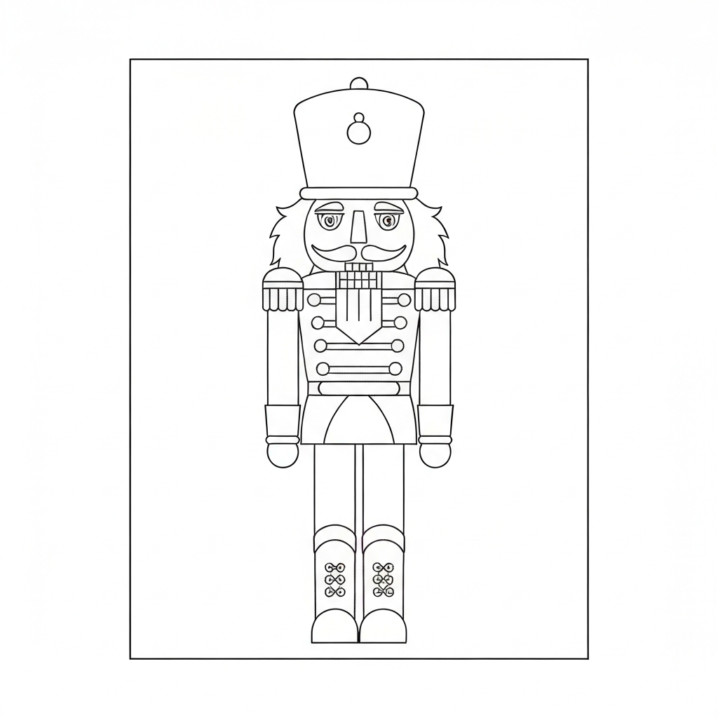 nutcracker portrait coloring page